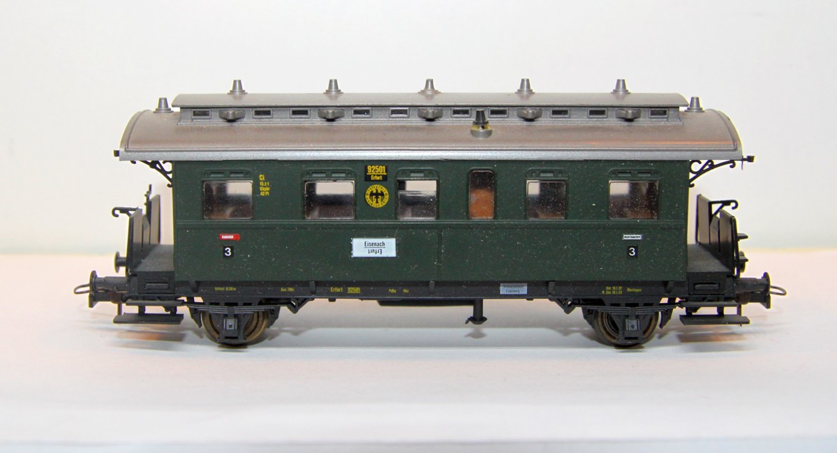 Roco 4206, Personenwagen 3.Klasse, der DRG, grün, DC, Spur H0, ohne OVP