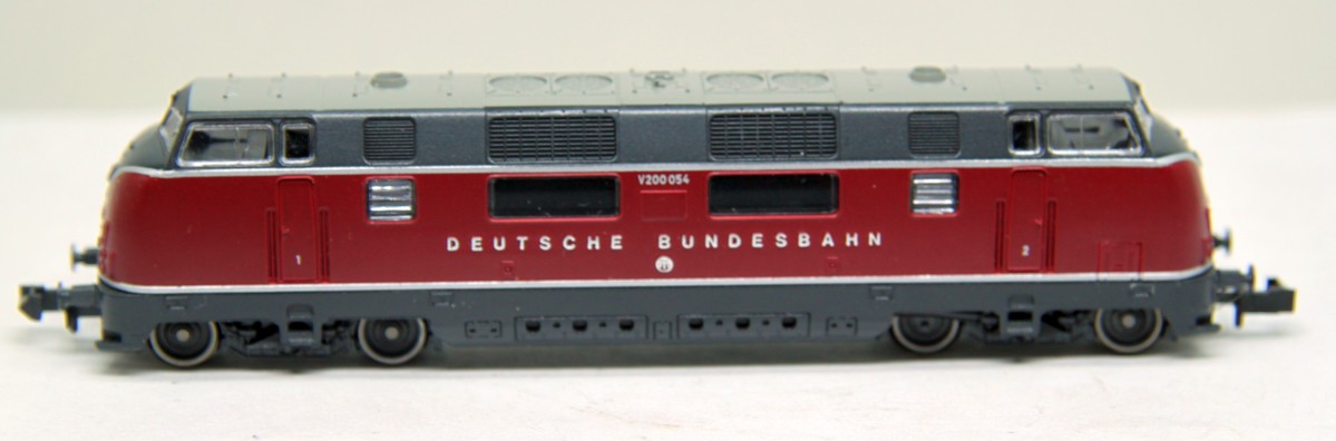 Roco, Diesellok - V200054, mit Aufschrift  "Deutsche Bundesbahn",  SW  15103, DC, Spur N, ohne Originalverpackung, 