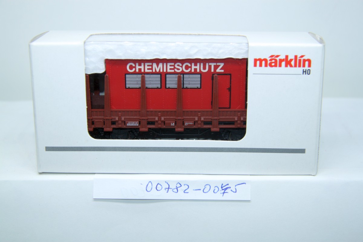Märklin 00752-01 bis Märklin 00752-06, Rungenwagen mit verschiedenen Feuerwehr-Containern