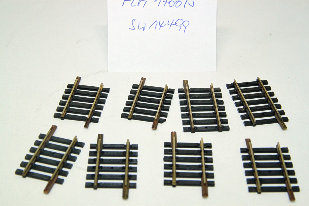 Fleischmann gerades Gleis 1700/5, Länge = 40 mm, DC, Spur H0, ohne Originalverpackung,