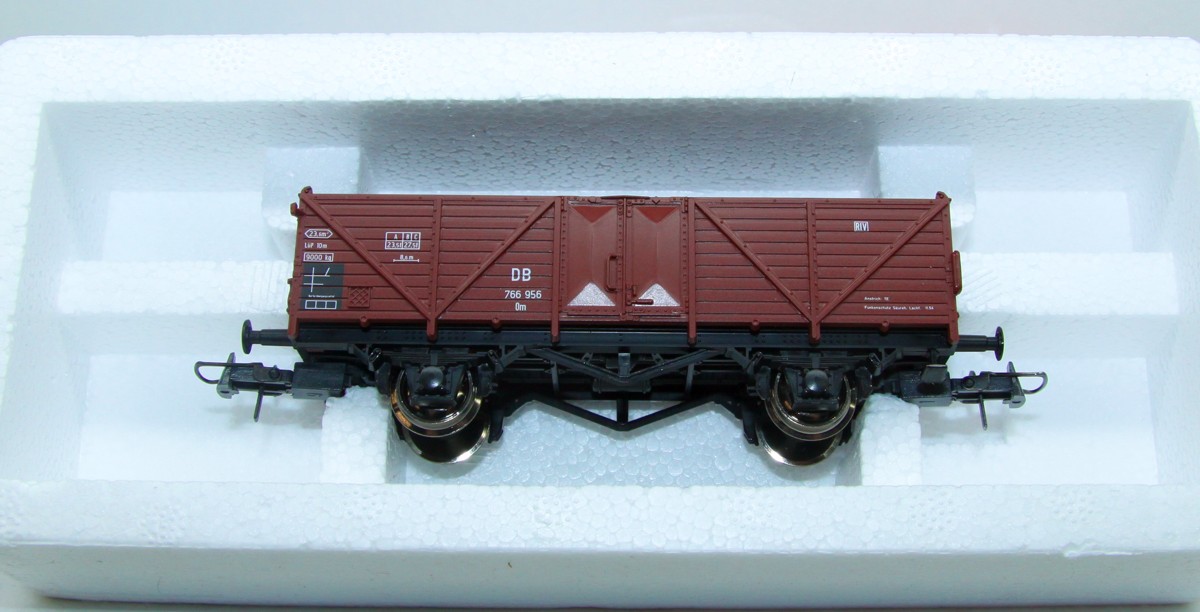 Roco 46039 offener Güterwagen der DB, Epoche 3, rotbraun, DC, Spur H0, in Originalverpackung, siehe Bilder
