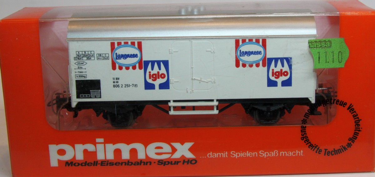 Primex 4557, Kühlwagen Langese /Iglo, AC, Spur H0, mit OVP