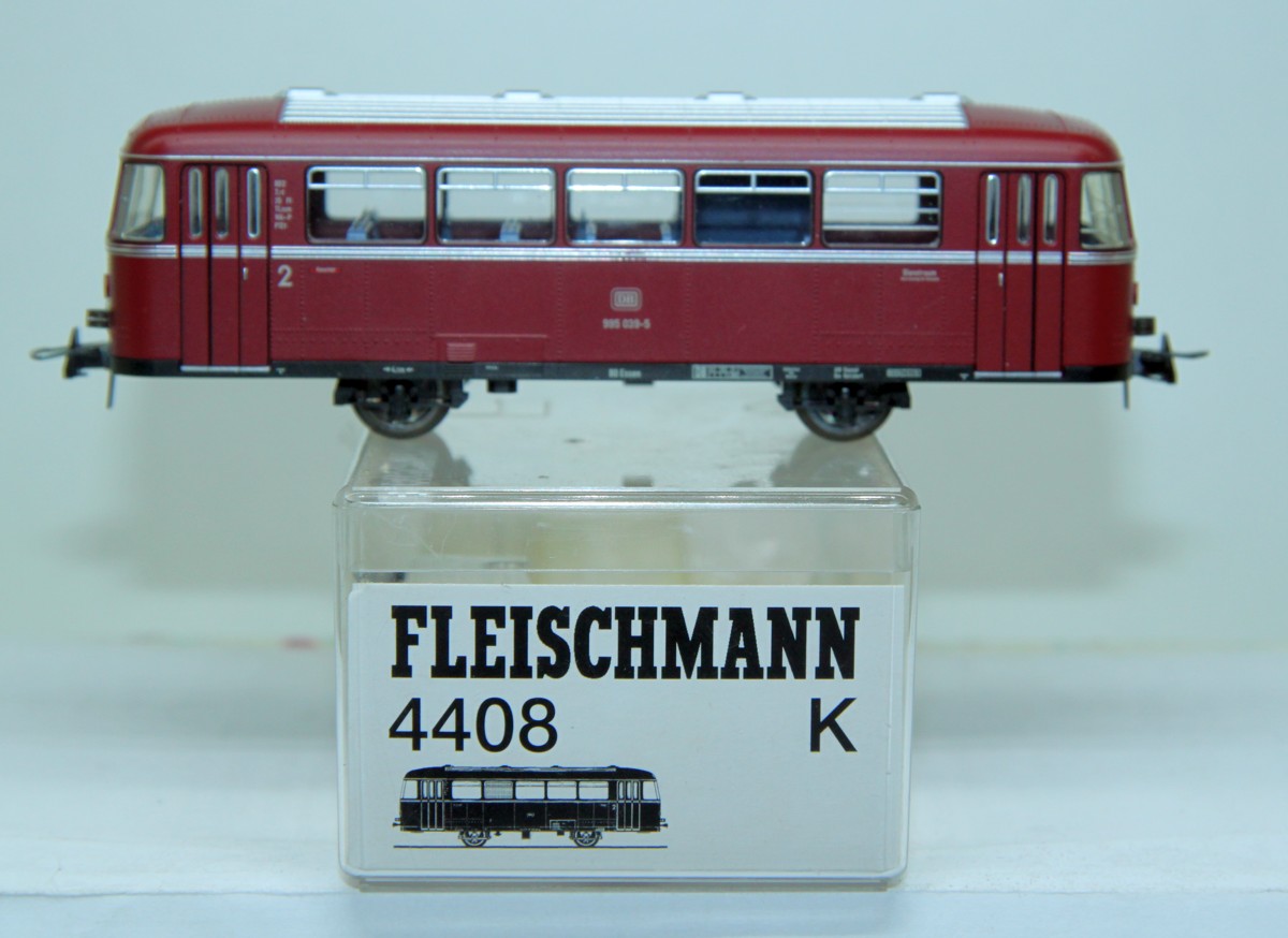 Fleischmann 4408, class 995 railbus sidecar, era IV, DC, H0 gauge, with ...